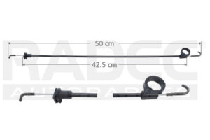 001-3115-03 CHICOTE CERRADURA PUERTA VW POINTER DELANTERO 97-05 4 PUERTAS 50.2 CM IZQ TW