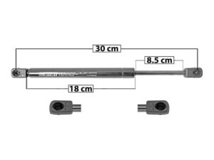 004-0202-01 AMORTIGUADOR CAJUELA AD A4 05-08/RS4 06-08/S4 05-08 DER/IZQ