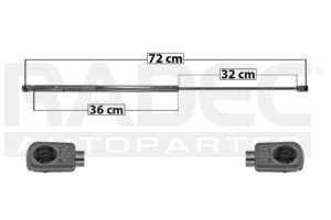 004-0203-01 AMORTIGUADOR COFRE AD A6 99-01 DER/IZQ MNJ