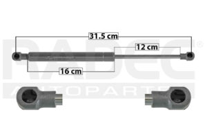 004-0301-05 AMORTIGUADOR COFRE BW SERIE 3 98-05 DER/IZQ MNJ