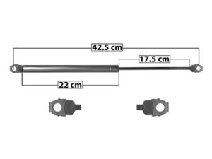 004-0405-00 AMORTIGUADOR COFRE BK PARK AVENUE 91-96/LESABRE 92-99/FLEETWOOD 91-92/REGENCY 97-99/BONNEVILLE 92-99 DER/IZQ