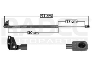 004-0901-06 AMORTIGUADOR 5TA PUERTA DG ATOS 09-12 CON BRACKETS SP DER