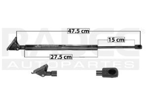 004-1605-17 AMORTIGUADOR 5TA PUERTA JP GRAND CHEROKEE 92-98 TK IZQ MNJ