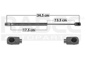 004-1605-22 AMORTIGUADOR COFRE JP GRAND CHEROKEE 05-10 DER/IZQ MNJ
