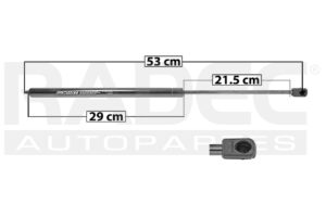004-2002-03 AMORTIGUADOR COFRE MC CLASE C 01-07/MC C200 01-04/MC C230 02-05 TK IZQ