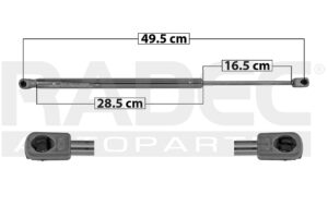 004-2102-00 AMORTIGUADOR 5TA PUERTA MN PACEMAN 11-16 DER/IZQ MNJ