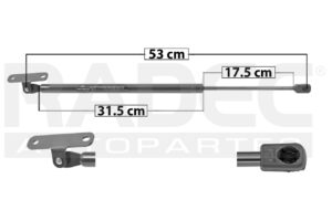 004-2313-15 AMORTIGUADOR 5TA PUERTA NS PATHFINDER 96-04 DER/IZQ MNJ