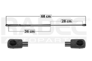 004-3102-04 AMORTIGUADOR COFRE VW BEETLE 98-05 TK DER/IZQ MNJ