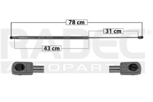 004-3111-10 AMORTIGUADOR COFRE VW GOLF 2P/4P 13-16/SPORTWAGEN 15-17/GTI 15-16/R 16-19 SP 5162 DER