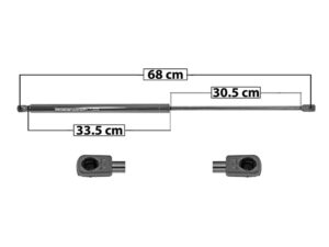 004-9999-03 AMORTIGUADOR UNIVERSAL 683mm 305mm 400N