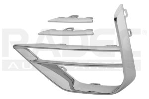 011-5701-07 MOLDURA REJILLA FASCIA DELANTERA CH TIGGO 8 PRO 23-24 CROMADA TURBO LUXURY/PREMIUM L4 4 CILINDROS 1.6L 5 PUERTAS 3 PIEZAS IZQ