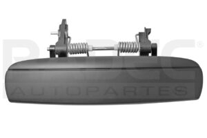 012-0201-00 MANIJA EXTERIOR AD A3 06-11/A4 02-08 SIN HOYO PARA LLAVE CON BASE BISEL CON HOYO LISA NEGRA ZINC CON PLASTICO DELANTERA DER/TRAS DER/IZQ