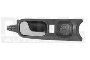012-0202-07 MANIJA INTERIOR AD A4 96-01 CON HOYO CROMADA/NEGRA PLASTICO DELANTERA IZQ