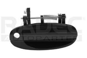 012-0604-20 MANIJA EXTERIOR CV AVEO DELANTERA 04-07/PT G3 DELANTERA 04-06 4 PUERTAS NEGRA CON HOYO PARA LLAVE LISA PARA PINTAR PLASTICO TW DER
