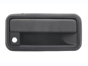 012-0615-85 MANIJA EXTERIOR CV CHEYENNE/SILVERADO/CUSTOM/SUBURBAN/TAHOE/SIERRA/YUKON/CD ESCALADE DELANTERA 95-98 NEGRA CORRUGADA C/HOYO PLASTICO IZQ
