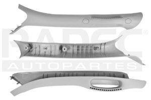 012-0916-65 MANIJA INTERIOR DG RAM 06-08 CORRUGADA GRIS PLASTICO DESCANSABRAZOS DELANTERA SUPERIOR IZQ