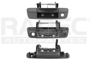 012-0916-76 MANIJA TAPA DG RAM 1500/2500 09-12 CON HOYO PARA LLAVE Y SIN HOYO PARA CAMARA LISA LISA PARA PINTAR NEGRA METAL