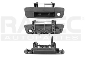 012-0916-78 MANIJA TAPA DG RAM 1500/2500 09-12 CON HOYO PARA LLAVE Y SIN HOYO PARA CAMARA CORRUGADA NEGRO METAL