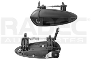012-1104-00 MANIJA EXTERIOR FT GRANDE PUNTO 05-12 CON HOYO PARA LLAVE LISA NEGRA PLASTICO DELANTERA DER