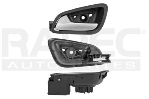 012-1209-25 MANIJA INTERIOR FD ESCAPE 13-19 CORRUGADA NEGRO/PLATA TRASERA IZQ