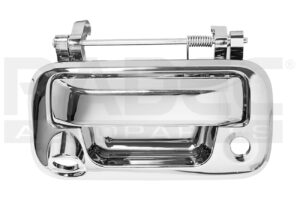 012-1215-52 MANIJA TAPA FD F-150/F-250 09-14/LOBO 04-14/SUPER DUTY 08-16/EXPLORER SPORT TRAC 06-10 CON HOYOS PARA LLAVE Y CAMARA CROMO PLASTICO