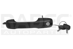 012-1224-00 MANIJA EXTERIOR FD IKON DELANTERA 08-12/FD ECOSPORT DELANTERA 04-12/FD FIESTA DELANTERA 03-10 5 PUERTAS NEGRA CON HOYO CON CILINDRO Y LLAVES LISA PLASTICO TW IZQ