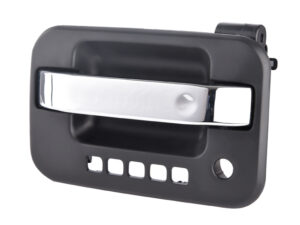 012-1226-32 MANIJA EXTERIOR FD LOBO 04-12/LN MARK 04-10 DELANTERA NEGRA LISA C/CROMO C/HOYO P/TECLADO IZQ