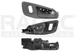 012-1245-20 MANIJA INTERIOR FD TRANSITT CUSTOM 14-20 CON HOYO CORRUGADA NEGRA PLASTICO DELANTERA DER