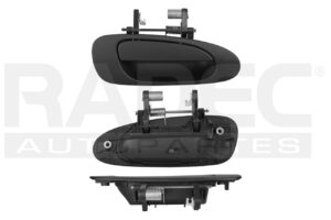 012-1301-C6 MANIJA EXTERIOR HD ACCORD DELANTERA 03-07 COUPE NEGRA SIN HOYO PARA LLAVE LISA PARA PINTAR PLASTICO TW DER