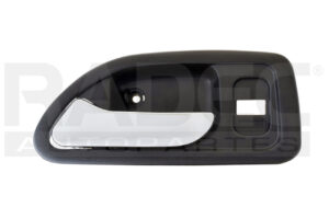 012-1301-E5 MANIJA INTERIOR HD ACCORD 4P SEDAN 94-97 CON HOYO PARA SEGURO CAFE/CROMADO PLASTICO DELANTERA IZQ