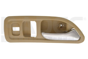 012-1301-F4 MANIJA INTERIOR HD ACCORD 2P COUPE 94-97 CON HOYO PARA SEGURO SEGURO ELECTRICO BEIGE/CROMADA PLASTICO DELANTERA DER