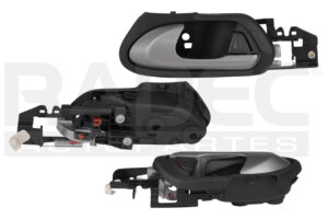 012-1302-79 MANIJA INTERIOR HD CIVIC 2P COUPE 06-11 NEGRO/PLATA PLASTICO DELANTERA IZQ