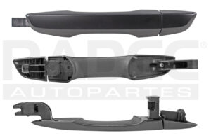 012-1302-A9 MANIJA EXTERIOR HD CIVIC 4P SEDAN 16-21 SIN SENSOR LISA NEGRA PLASTICO TRASERA IZQ