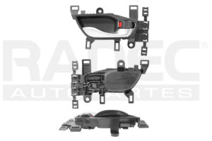012-1303-50 MANIJA INTERIOR HD CR-V 17-20 NEGRO/PLATA PLASTICO DELANTERA/TRASERA DER