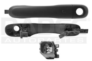 012-1613-05 MANIJA EXTERIOR JP RENEGADE 17-20 CON HOYO PARA LLAVE CON SENSOR LISA NEGRA PLASTICO DELANTERA IZQ