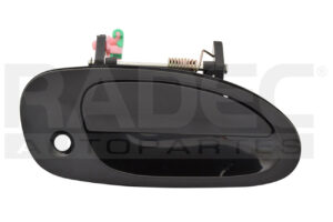 012-1913-02 MANIJA EXTERIOR MZ 323 DELANTERA 95-98 4 PUERTAS NEGRA CON HOYO PARA LLAVE LISA PARA PINTAR PLASTICO TW DER