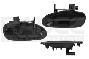 012-1913-05 MANIJA EXTERIOR MZ 323 TRASERA 95-98 4 PUERTAS NEGRA LISA PARA PINTAR PLASTICO TW IZQ
