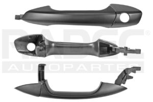 012-2001-01 MANIJA EXTERIOR MC CLASE A 12-17/CLASE B 12-18/CLASE C 08-15/CLASE E 10-16 CON HOYO PARA LLAVE SIN SENSOR LISA NEGRA PLASTICO DELANTERA IZQ