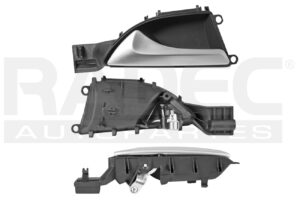 012-2001-07 MANIJA INTERIOR MC CLASE A W176 12-17/CLASE B W246 12-18 NEGRO/PLATA PLASTICO DELANTERA/TRASERA IZQ