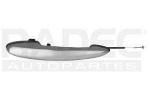 012-2101-00 MANIJA EXTERIOR MINI COOPER DELANTERA 02-08 COUPE CROMADA SIN HOYO PARA LLAVE SIN SENSOR PLASTICO TW DER