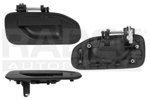 012-2322-28 MANIJA EXTERIOR NS URVAN DELANTERA 14-18 5 PUERTAS NEGRA SIN HOYO PARA LLAVE CORRUGADA PLASTICO TW DER
