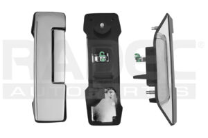 012-2322-32 MANIJA EXTERIOR NS URVAN PUERTA CORREDIZA 02-18 5 PUERTAS CROMADA SIN HOYO PARA LLAVE PLASTICO TW DER
