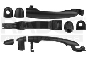012-2601-00 MANIJA EXTERIOR RN CLIO DELANTERA/TRASERA 07-09 5 PUERTAS NEGRA CON Y SIN HOYO PARA LLAVE CORRUGADA PLASTICO TW DER/IZQ