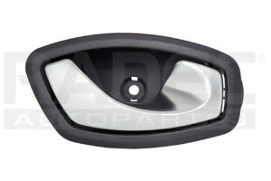 012-2601-14 MANIJA INTERIOR RN CLIO/FLUENCE 15-17/KOLEOS 08-16/SAFRANE 12-15/CAPTUR 18-20 CORRUGADA NEGRO/PLATA PLASTICO SIN SEGURO DELANTERA/TRASERA DER