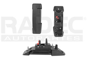 012-2602-18 MANIJA EXTERIOR RN KANGOO 19-21 SIN HOYO PARA LLAVE CORRUGADA NEGRA PLASTICO PUERTA CORREDIZA DER
