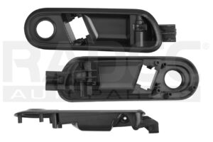 012-2704-16 MANIJA INTERIOR ST IBIZA 03-08 SOLO BASE LISO NEGRO PLASTICO PARA VIDRIOS MANUALES GENERICA DELANTERA DER