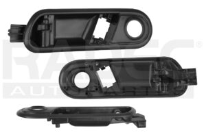 012-2704-17 MANIJA INTERIOR ST IBIZA 03-08 SOLO BASE LISO NEGRO PLASTICO PARA VIDRIOS MANUALES GENERICA DELANTERA IZQ