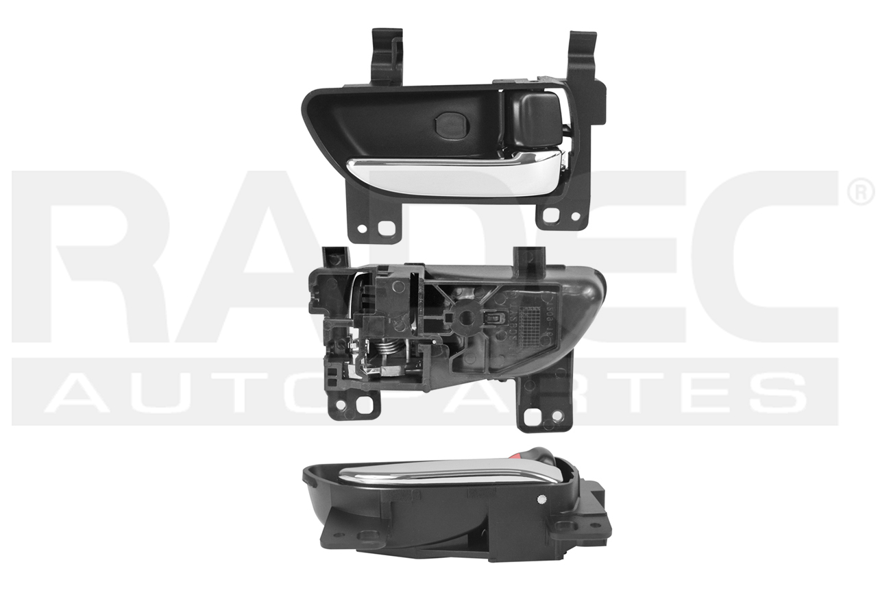 012-2801-04 MANIJA INTERIOR SB FORESTER 09-18/IMPREZA WRX 09-14/SEDAN/WAGON 12-16/LEGACY 10-14/CROSSTREK XV 13-15/WRX 15-20/BRZ 13-20/XV 14-16 NEGRA/CROMO PLASTICO DELANTERA/TRASERA DER
