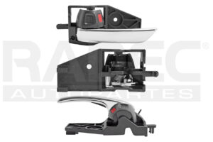 012-2906-01 MANIJA INTERIOR SZ KIZASHI 10-14/SWIFT 12-20 NEGRA/CROMO PLASTICO DELANTERA/TRASERA IZQ