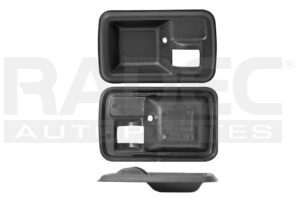 012-2907-02 MANIJA INTERIOR SZ SUPER CARRY 80-90/SAMURAI SJ410 91-95 SOLO BISEL CORRUGADA NEGRA PLASTICO DELANTERA/TRASERA DER